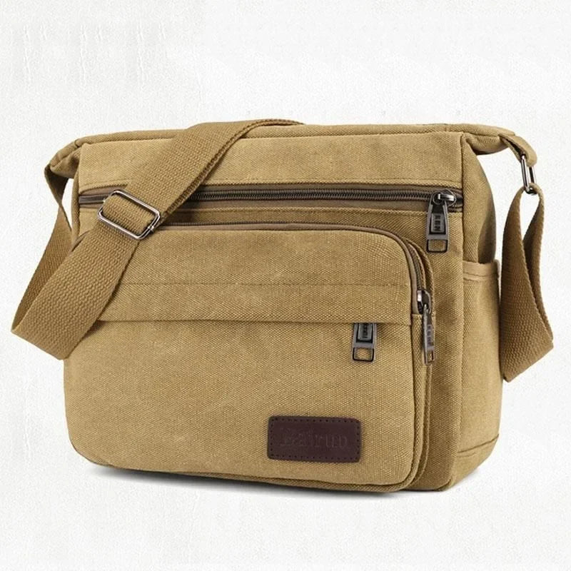 Modern Fashion Canvas Single Shoulder Messenger Bag for Men Women Unisex Travel Crossbody Bag Outdoor Casual Satchel Vintage Bags