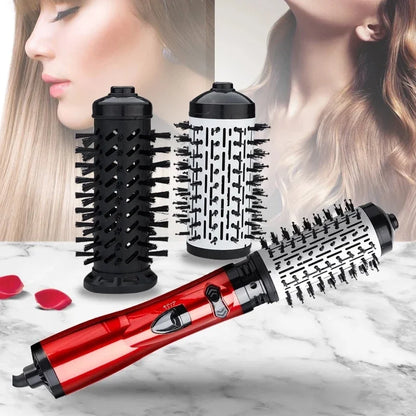 Multifunctional Negative Ion Hot Air Hair Straightener Curling Iron 360 ° Rotating Hair Dryer Brush