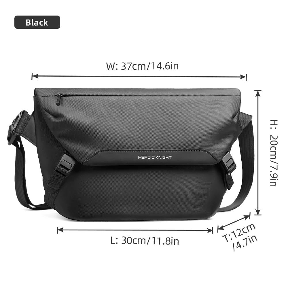 Stylish Waterproof Shoulder Messenger Handbag Unisex Crossbody Polyester Side Bags