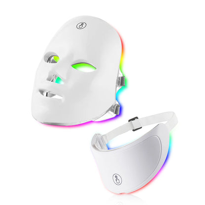 Wireless New Technology Face and Neck Anti Aging LED Beauty Mask Skin Rejuvenation Skin Tightening Anti-Acne Anti Wrinkle Skin Care Massager USB Chargeable