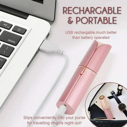 Mini Portable Lipstick Shaped Women's Electric Hair Removal Epilator Trimmer Painless Facial Shaver Small Personal Care Accessories