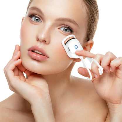 Electric Portable Heated Eyelash Curler Comb Eye Lash Perm Long Lasting Thermal Eyelash Curler Makeup Tool