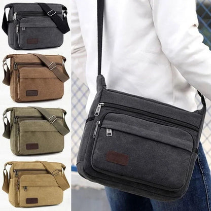 Modern Fashion Canvas Single Shoulder Messenger Bag for Men Women Unisex Travel Crossbody Bag Outdoor Casual Satchel Vintage Bags