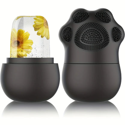 Silicone Facial Ice Roller Massager for Eye Skin Care - Reduce Eye Puffiness and Massage Face Beauty Tool