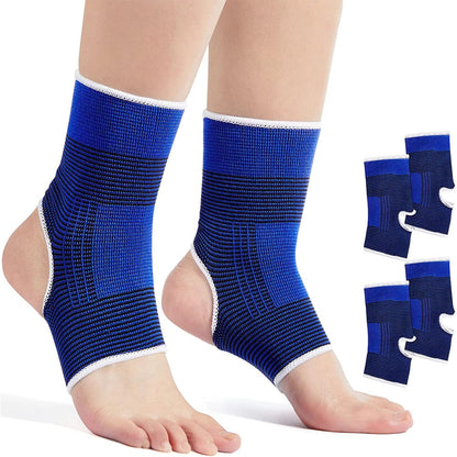 Super Soft Elastic Ankle Sleeve Open Heel Support Protection for Gym Running Foot Bandage Ankle Brace Guard Sport Fitness 1 Pair
