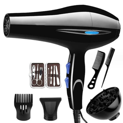 Professional Full Hairdressing Salon Barber Tools Set Hair Dryer Flat Iron Curler Combs Brushes Clips 1200W/2200W Gear Strong Power Blow Dryer Barber Salon Tools