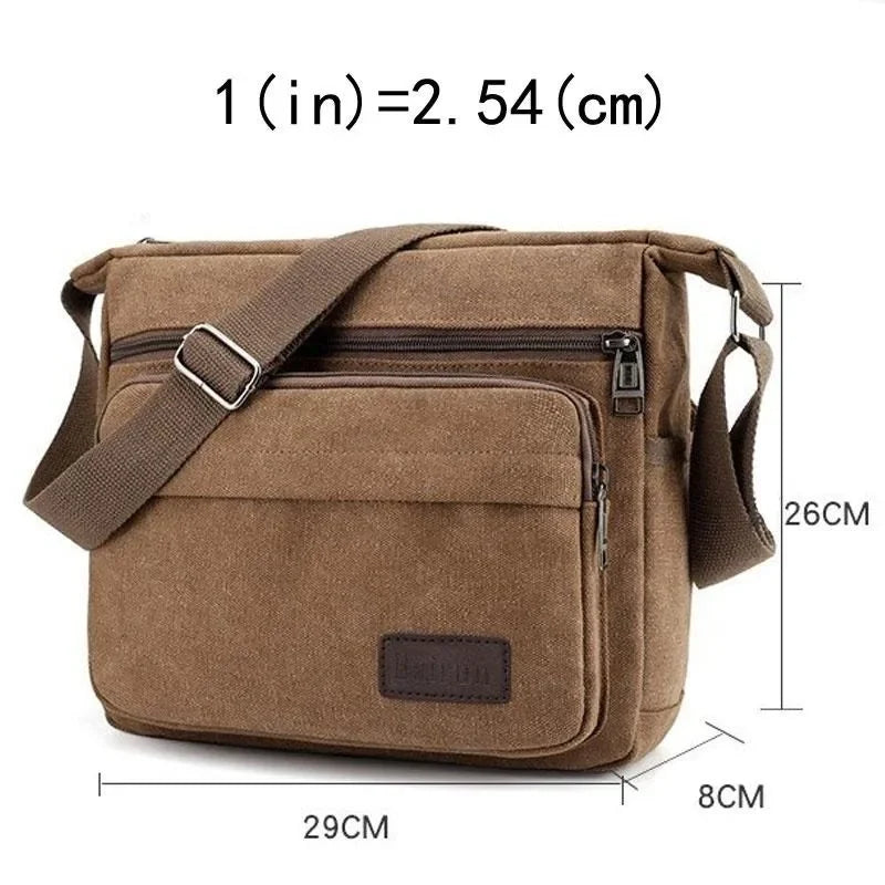 Modern Fashion Canvas Single Shoulder Messenger Bag for Men Women Unisex Travel Crossbody Bag Outdoor Casual Satchel Vintage Bags