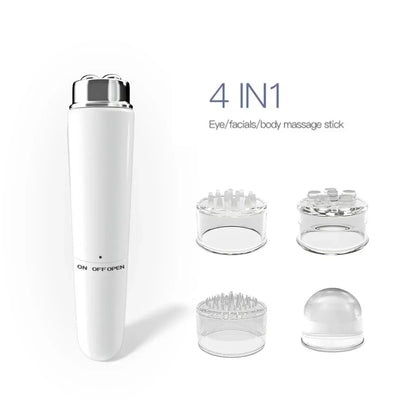 Mini Portable Electric Micro Vibration Facial and Eye Beauty Massager for Dark Circles Eye Bags Puffiness Remover Muscle Relaxation