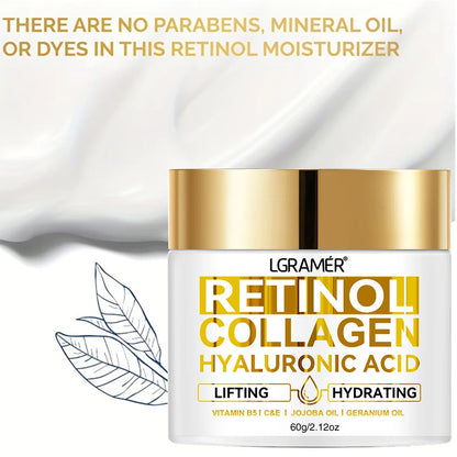 Luxury Retinol Anti-Aging Face Cream – Collagen & Hyaluronic Acid Moisturizer for Wrinkle Reduction & Youthful Radiance