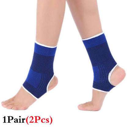Super Soft Elastic Ankle Sleeve Open Heel Support Protection for Gym Running Foot Bandage Ankle Brace Guard Sport Fitness 1 Pair