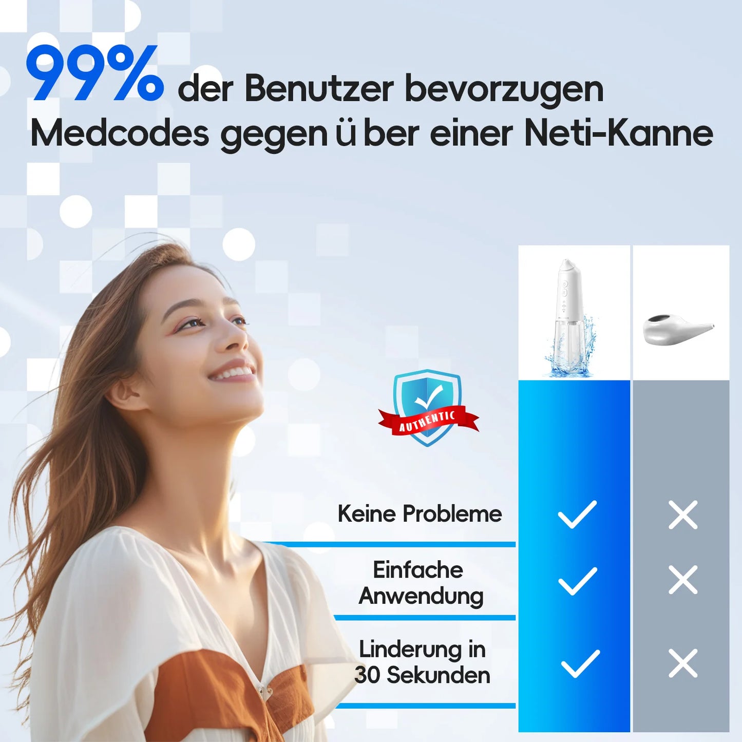 Electric Pulsating Sinus Nose Rinse Irrigator Cleaner for Sinus Relief & Nasal Care Neti Pot Nose Cleaner with 30 Salt Pods Nasal Wash Kit