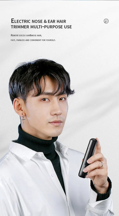 Portable Painless Ear and Nose Hair Trimmer for Men and Women Battery-Operated Personal Care Device