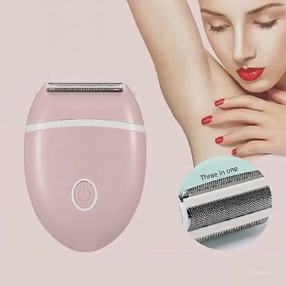 3 in 1 Mini Women's Washable Electric Shaver Razor Hair Removal Device for Whole Body Leg Armpit Intimate Area