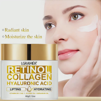Luxury Retinol Anti-Aging Face Cream – Collagen & Hyaluronic Acid Moisturizer for Wrinkle Reduction & Youthful Radiance