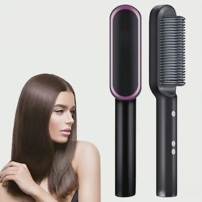 Electric Intelligent Temperature Control Ceramic Hair Straightener Brush Professional Fashion Fast Heating for Perfectly Straight Hair